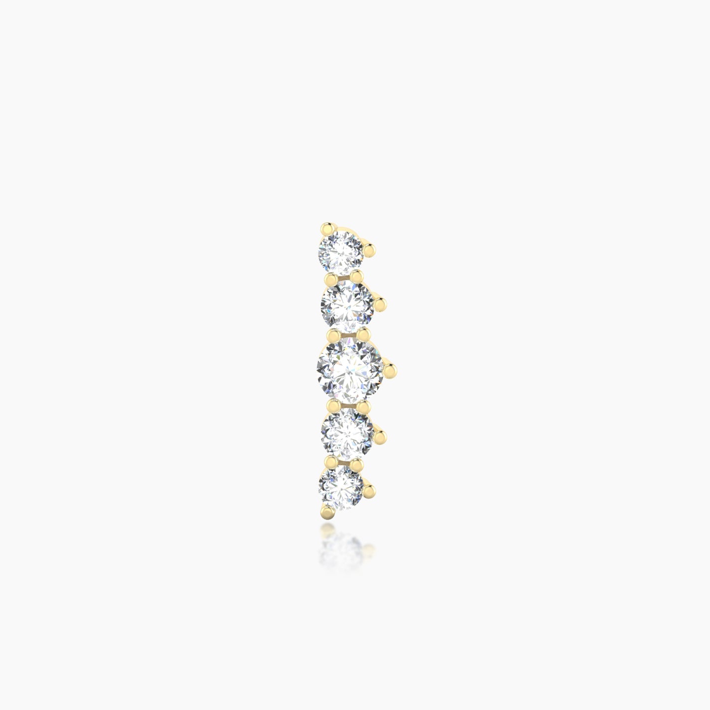 Justice | 18k Yellow Gold 12 mm 5 mm Long Diamond Piercing