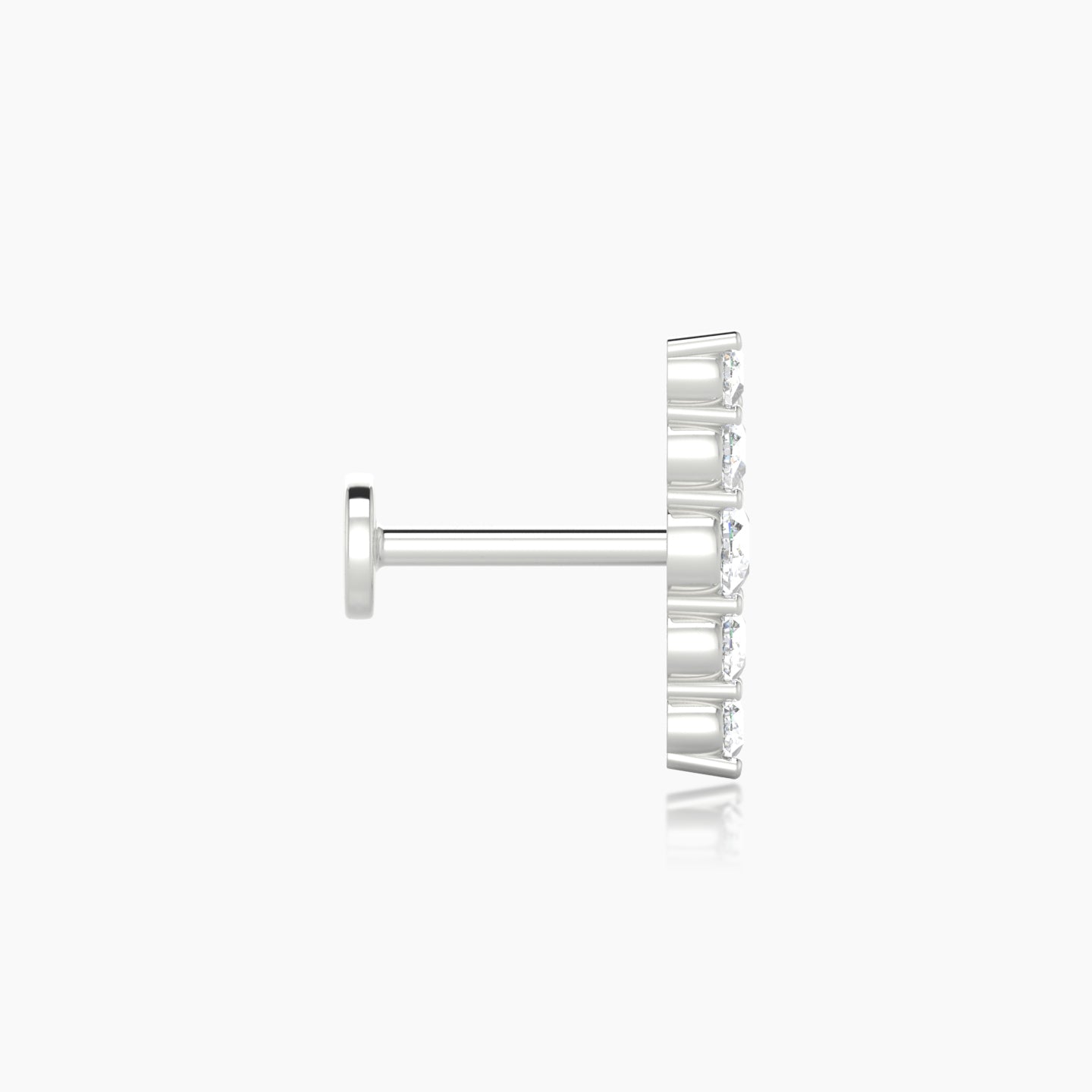 Justice | 18k White Gold 12 mm 5 mm Long Diamond Piercing