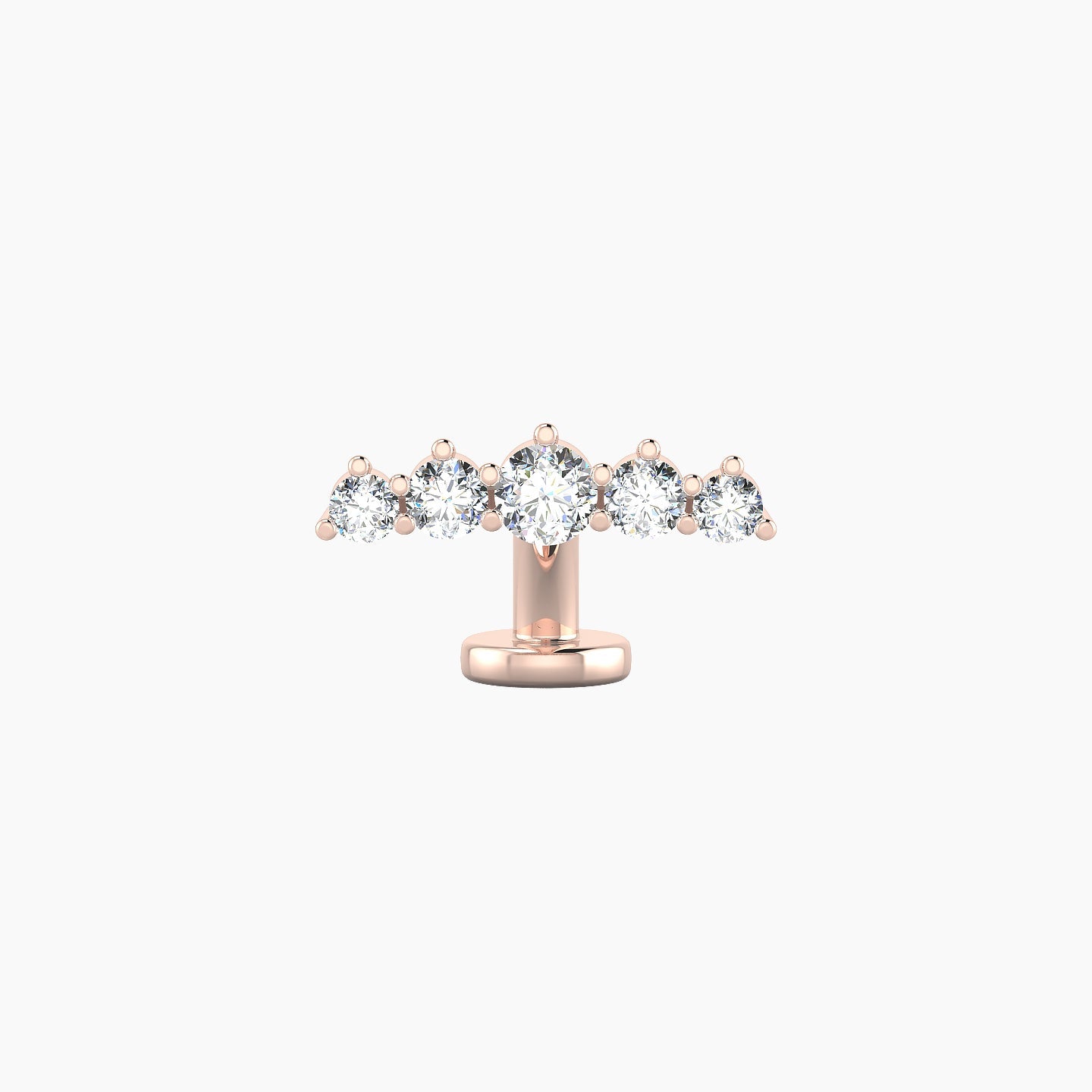 Justice | 18k Rose Gold 12 mm 6 mm Long Diamond Floating Navel Piercing