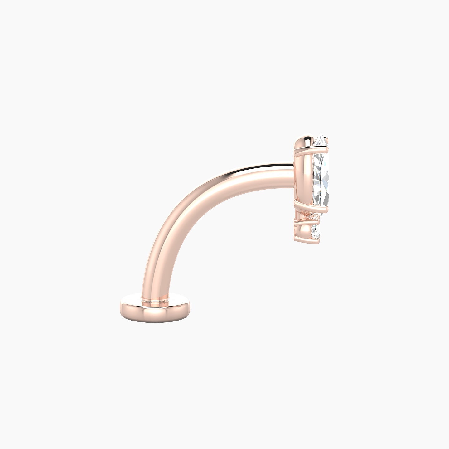 Kali | 18k Rose Gold 6.5 mm 10 mm Diamond Floating Navel Piercing