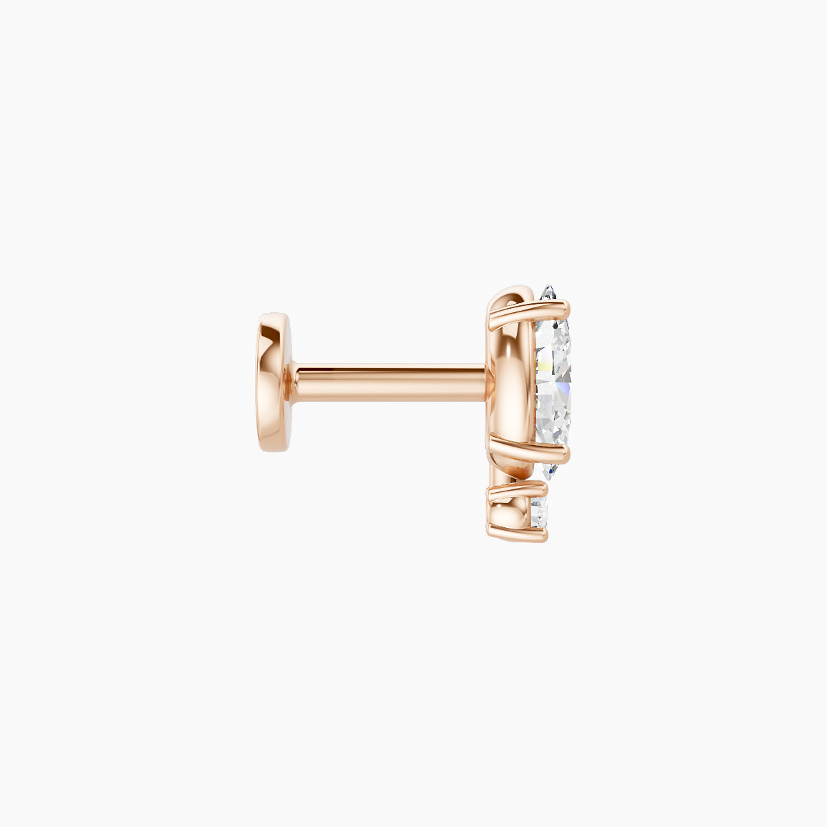 Kali | 18k Rose Gold 6.5 mm 5 mm Diamond Piercing