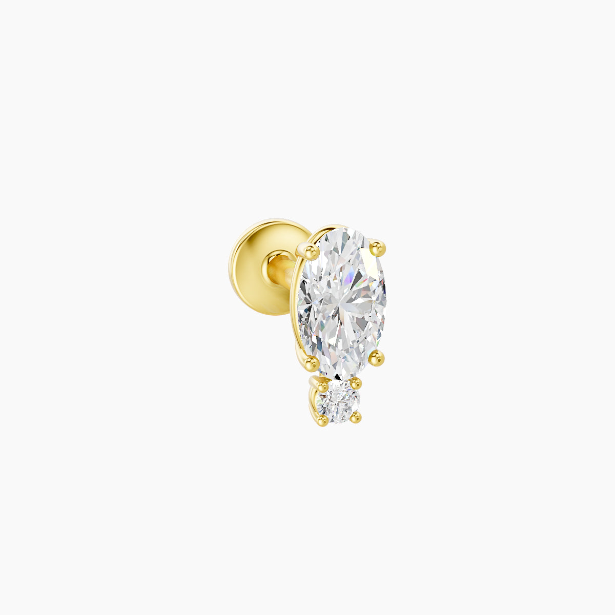 Kali | 18k Yellow Gold 6.5 mm 5 mm Diamond Piercing