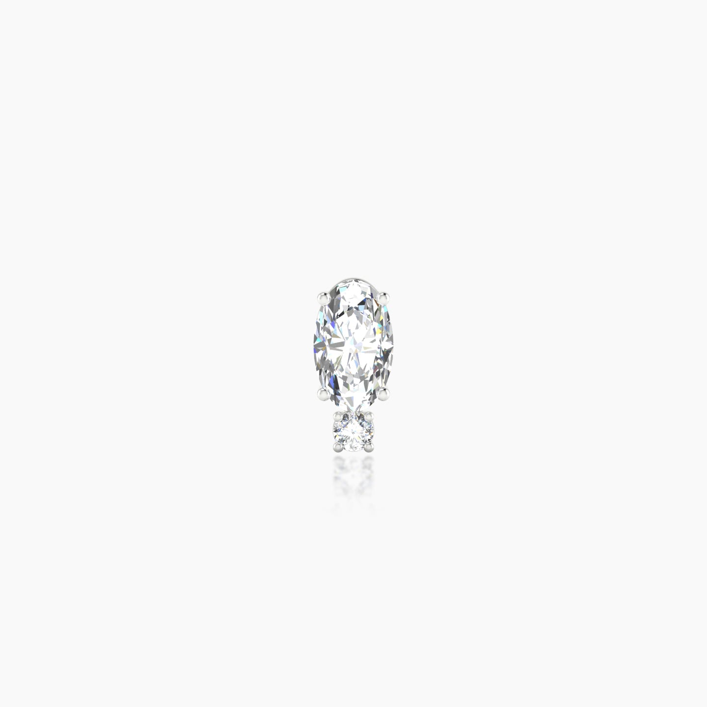 Kali | 18k White Gold 6.5 mm 5 mm Diamond Piercing