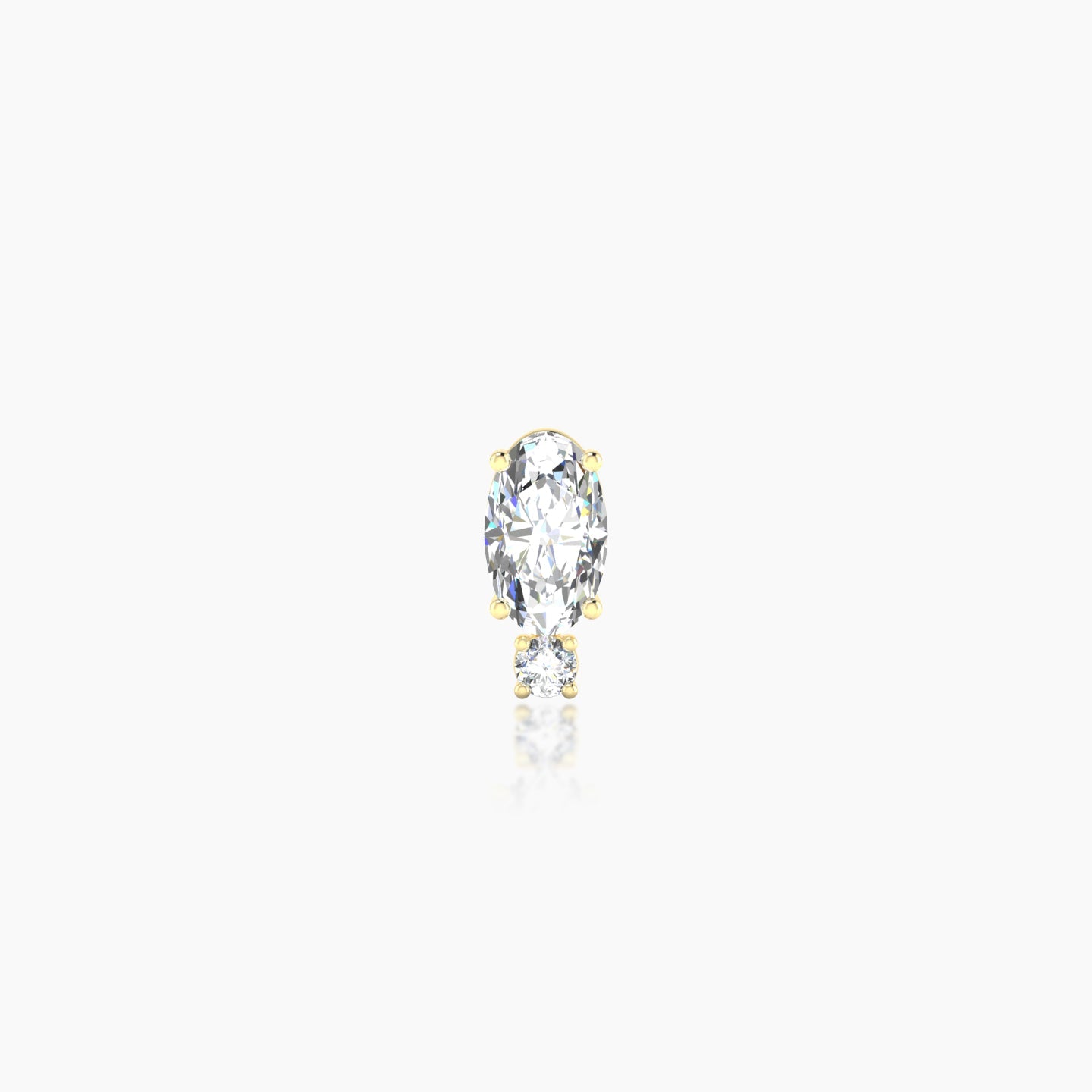 Kali | 18k Yellow Gold 6.5 mm 5 mm Diamond Piercing