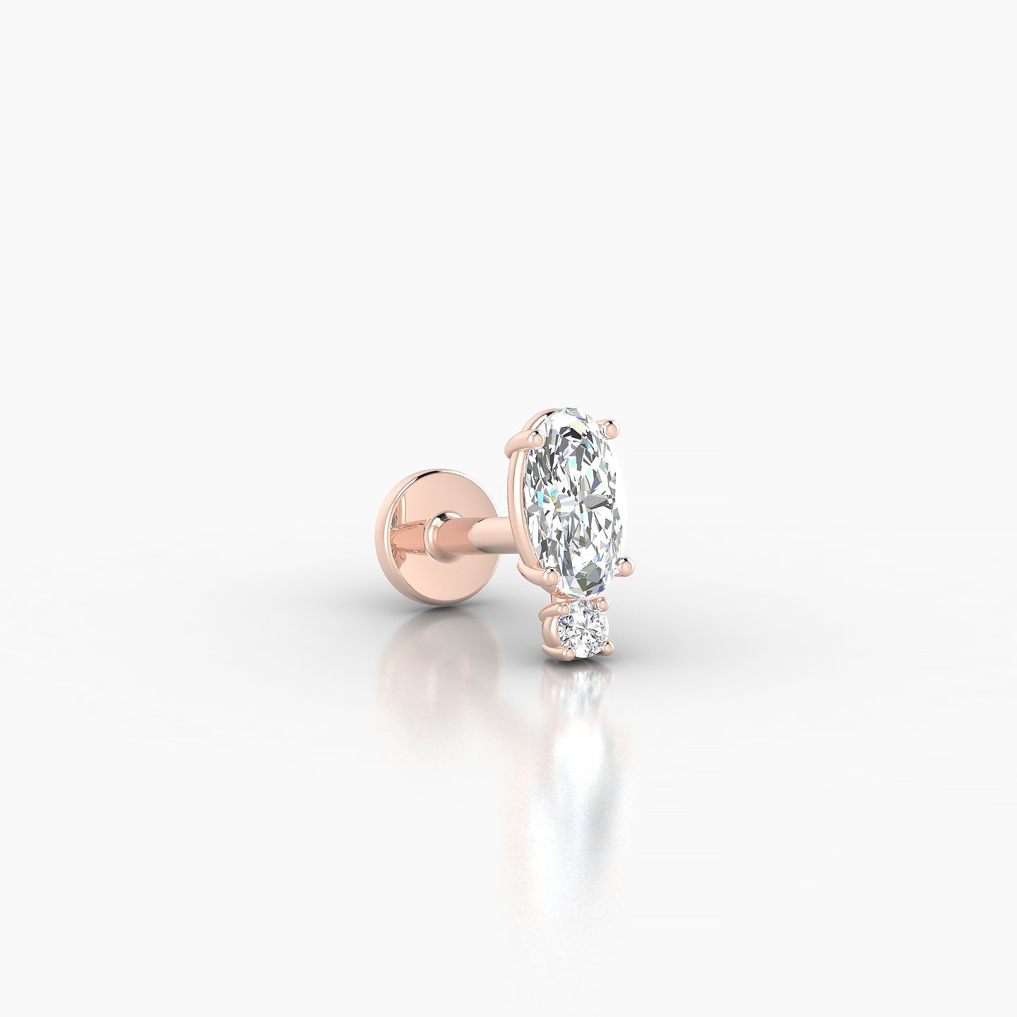 Kali | 18k Rose Gold 6.5 mm 5 mm Diamond Piercing