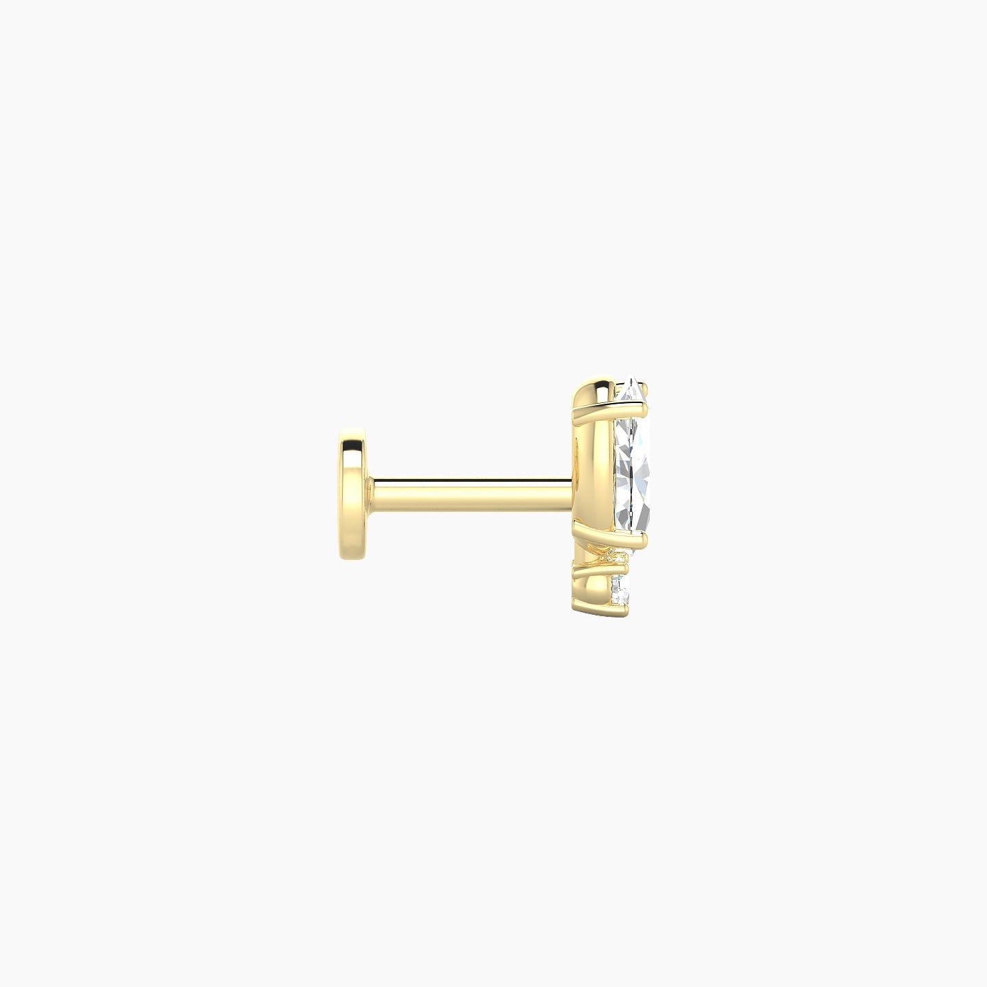 Kali | 18k Yellow Gold 6.5 mm 5 mm Diamond Piercing