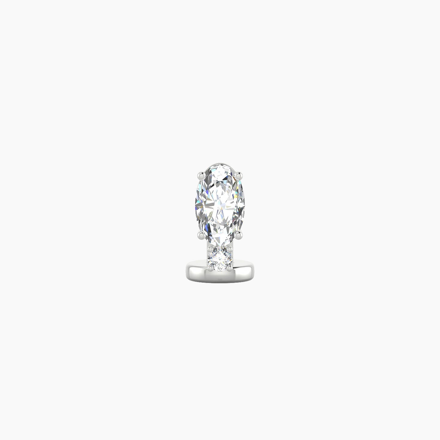 Kali | 18k White Gold 6.5 mm 6 mm Diamond Floating Navel Piercing