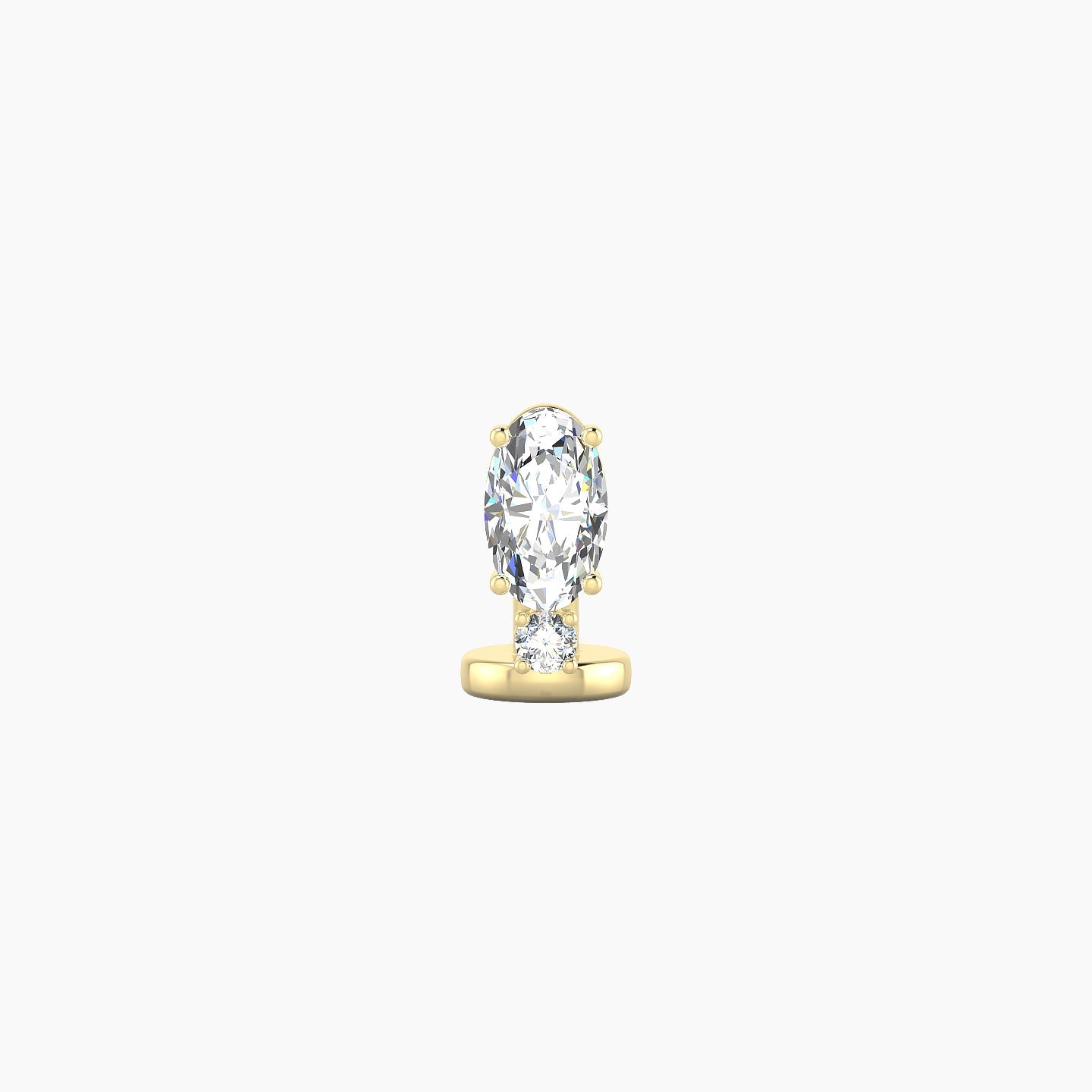 Kali | 18k Yellow Gold 6.5 mm 6 mm Diamond Floating Navel Piercing