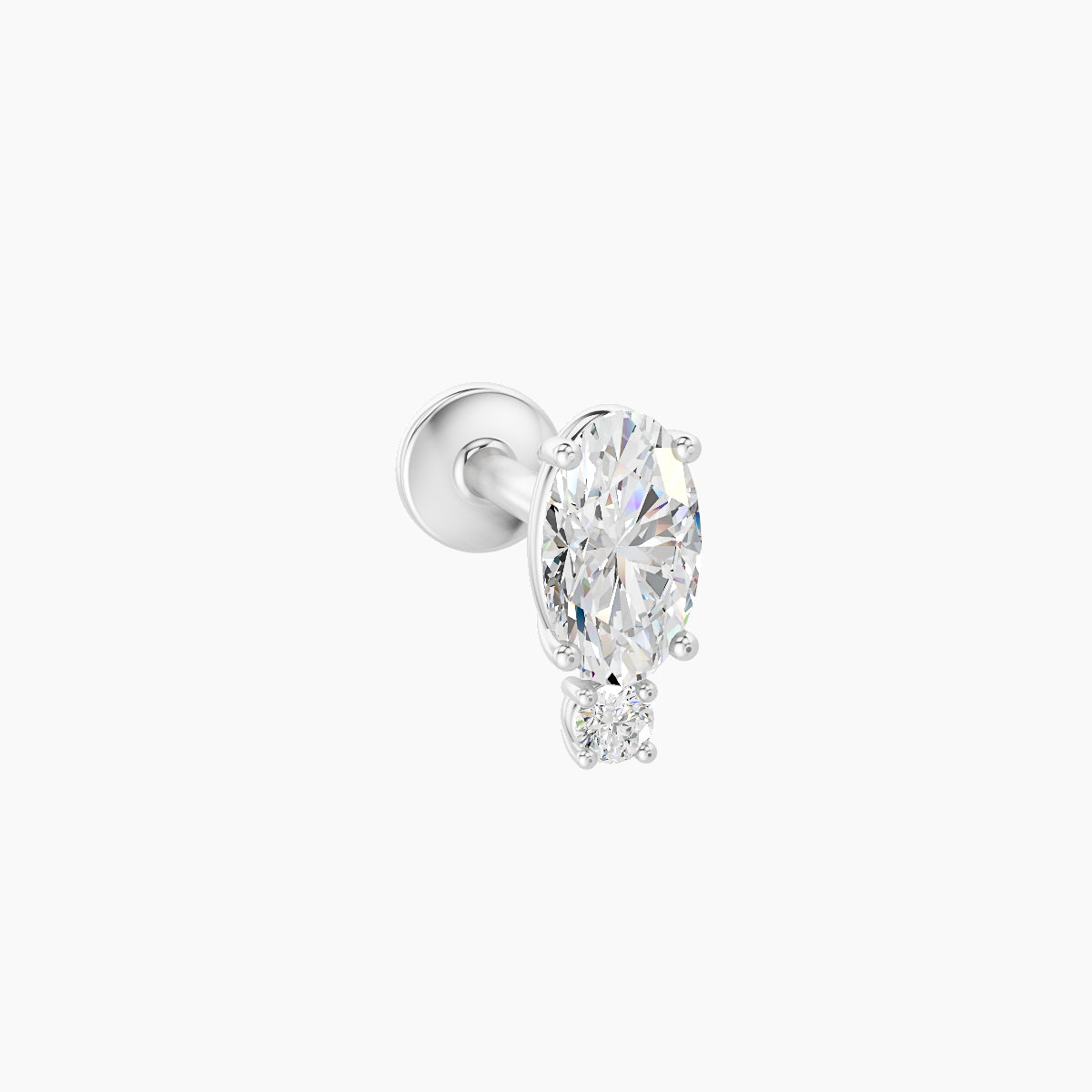 Kali | 18k White Gold 6.5 mm 6.5 mm Diamond Piercing