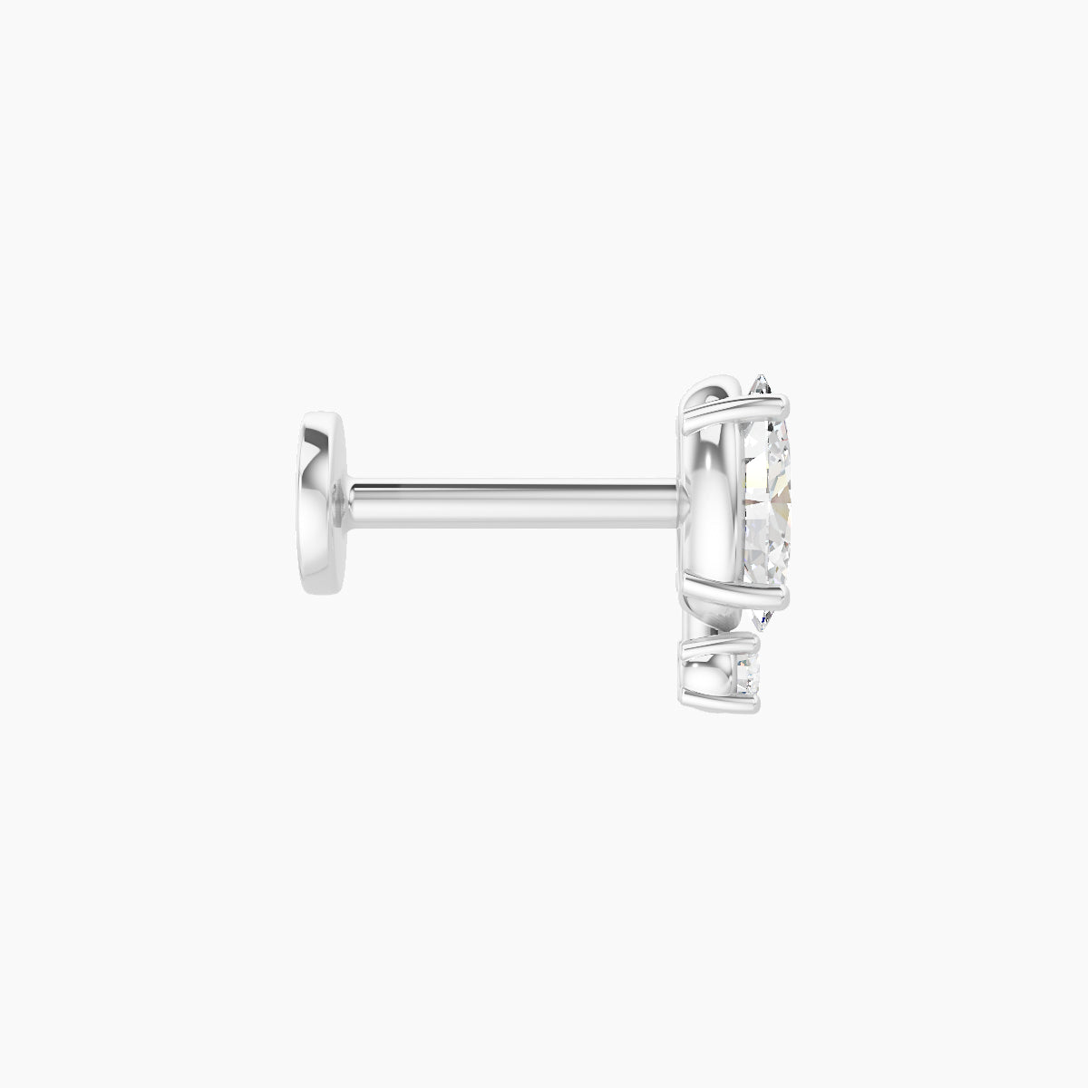 Kali | 18k White Gold 6.5 mm 6.5 mm Diamond Piercing