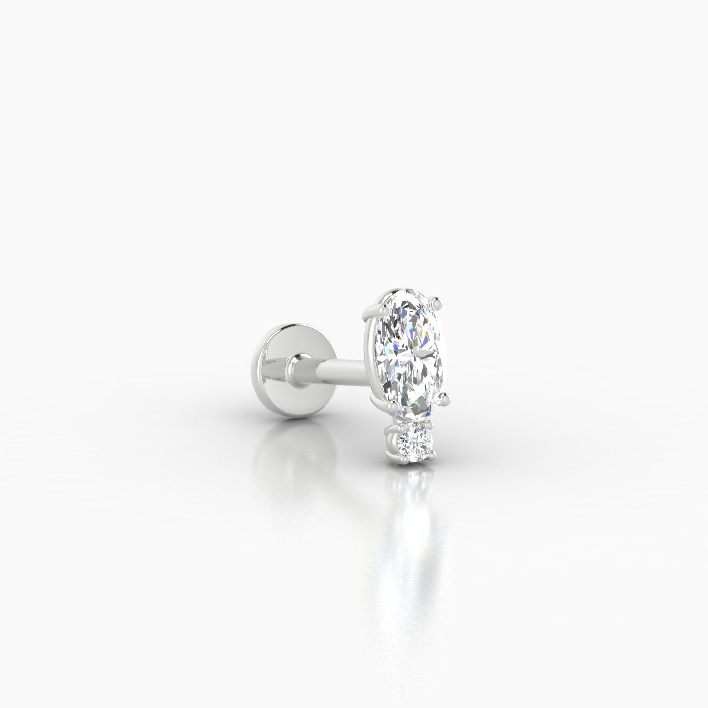 Kali | 18k White Gold 6.5 mm 6.5 mm Diamond Piercing