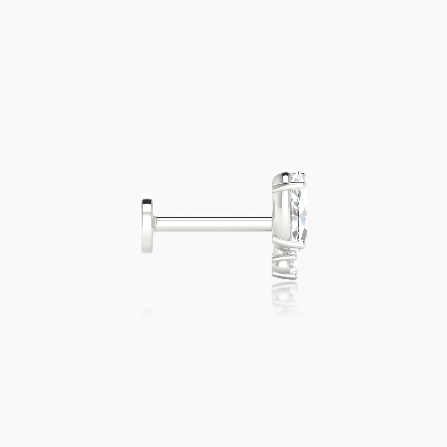 Kali | 18k White Gold 6.5 mm 6.5 mm Diamond Piercing