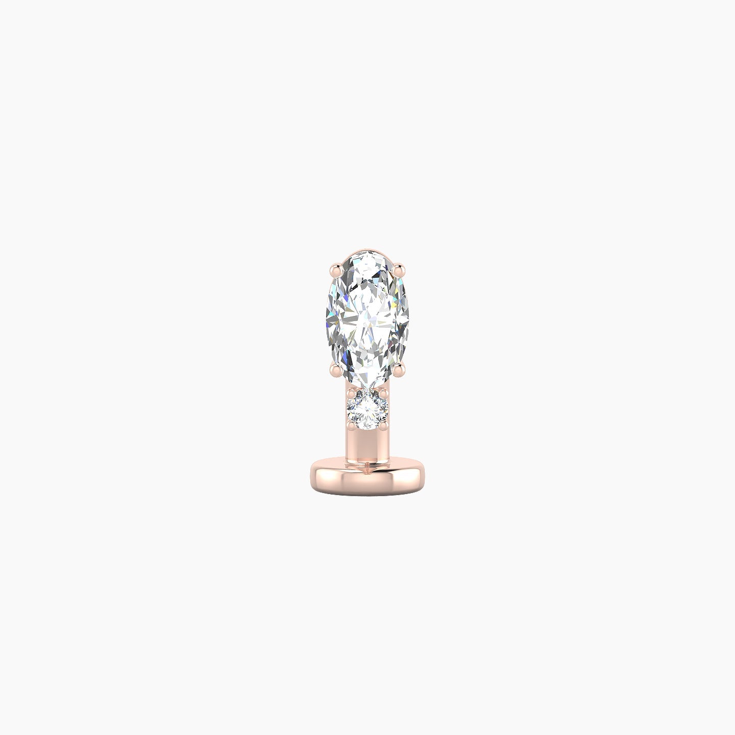 Kali | 18k Rose Gold 6.5 mm 8 mm Diamond Floating Navel Piercing