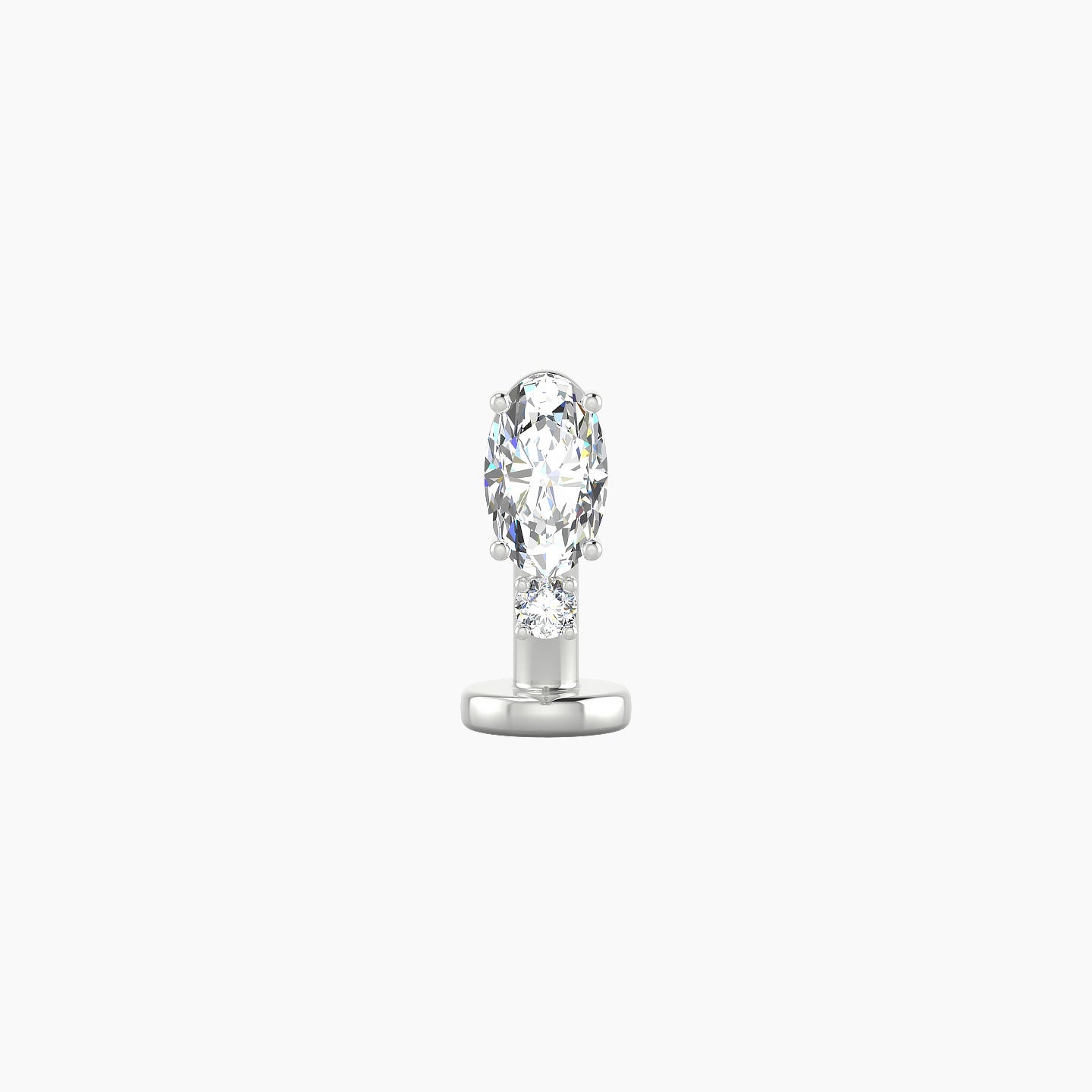 Kali | 18k White Gold 6.5 mm 8 mm Diamond Floating Navel Piercing