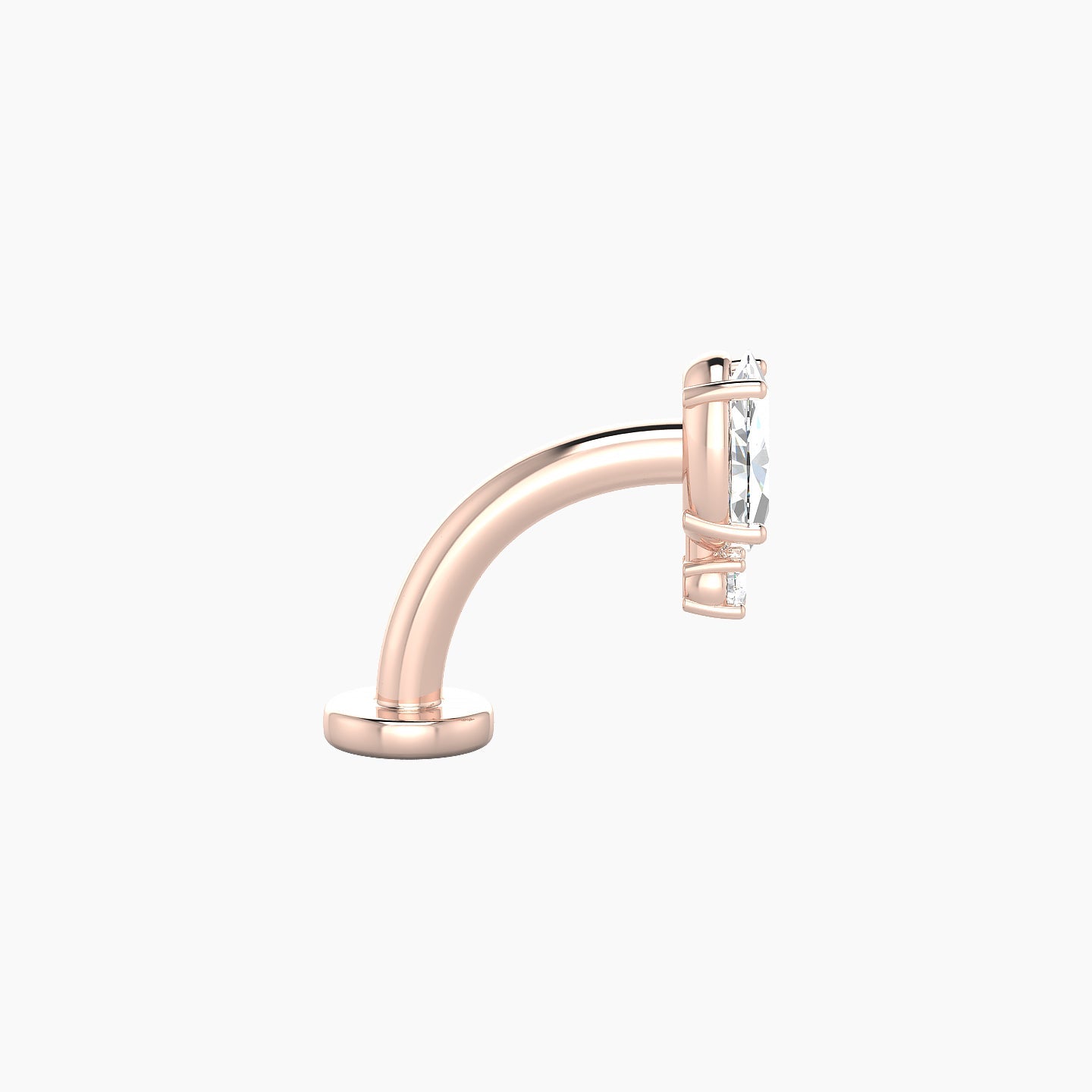 Kali | 18k Rose Gold 6.5 mm 8 mm Diamond Floating Navel Piercing