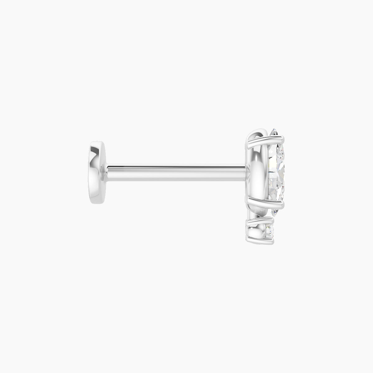 Kali | 18k White Gold 6.5 mm 8 mm Diamond Piercing