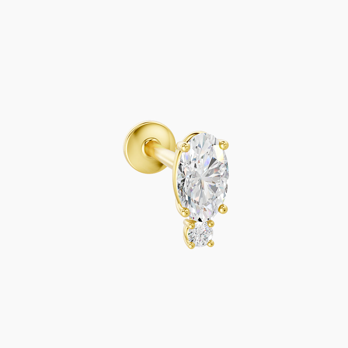 Kali | 18k Yellow Gold 6.5 mm 8 mm Diamond Piercing
