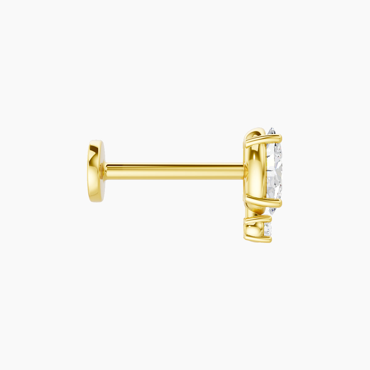 Kali | 18k Yellow Gold 6.5 mm 8 mm Diamond Piercing