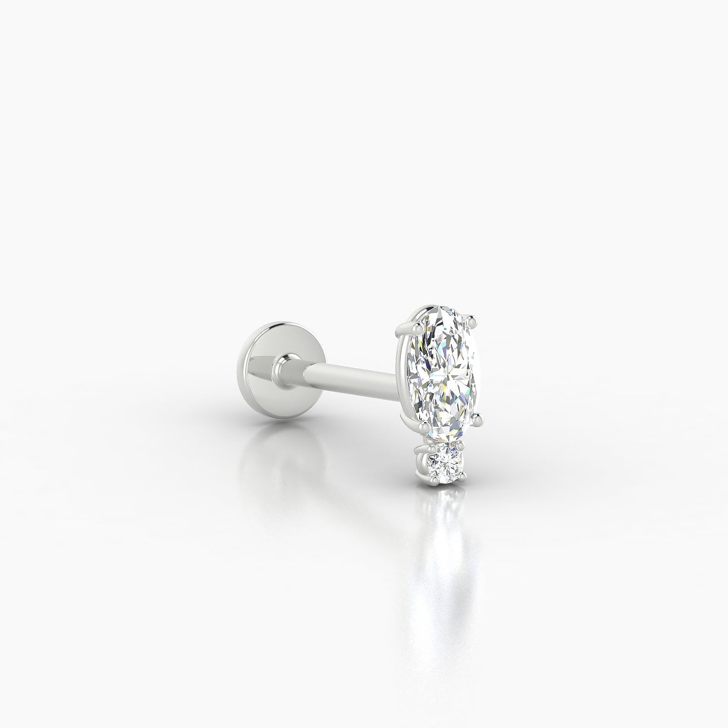 Kali | 18k White Gold 6.5 mm 8 mm Diamond Piercing