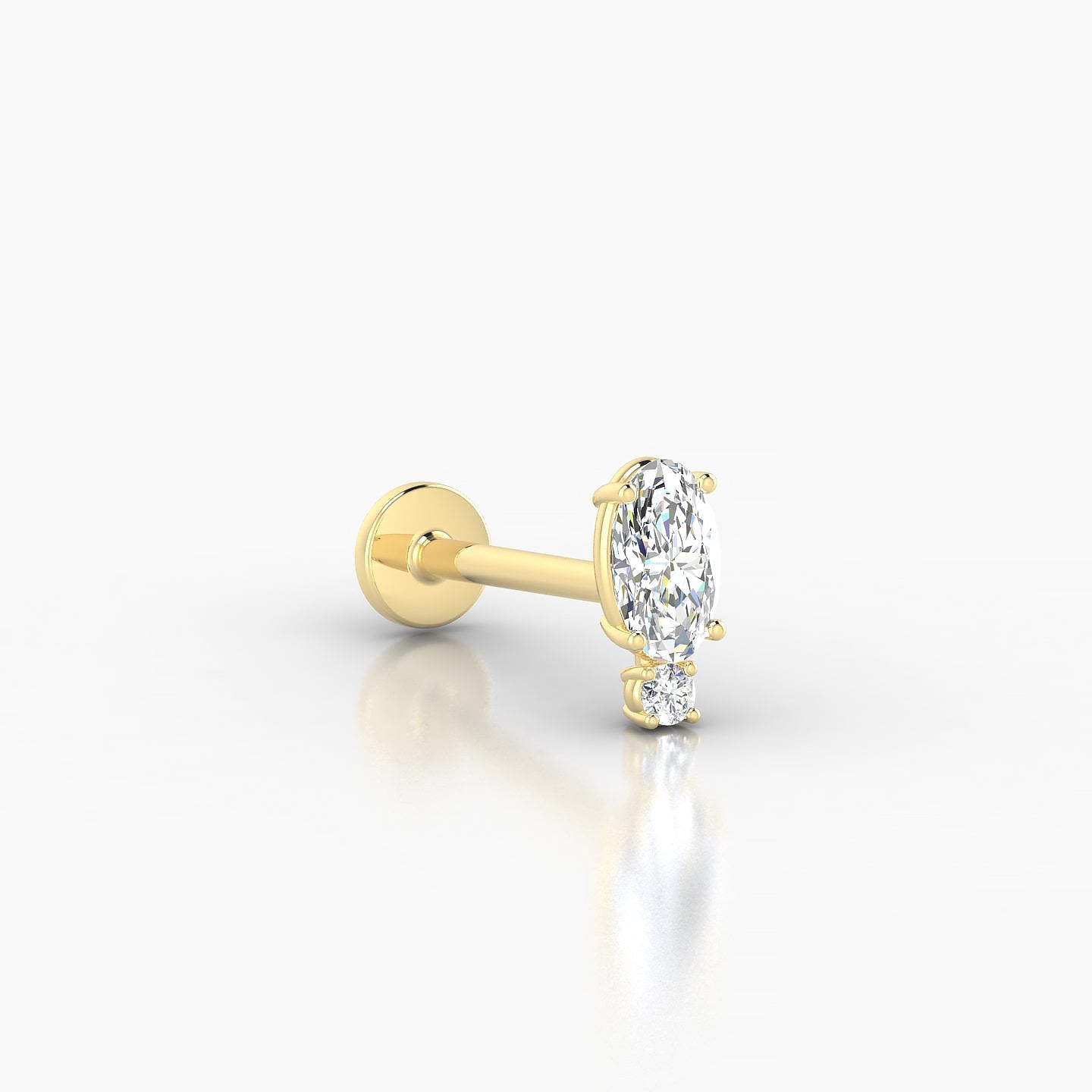 Kali | 18k Yellow Gold 6.5 mm 8 mm Diamond Piercing