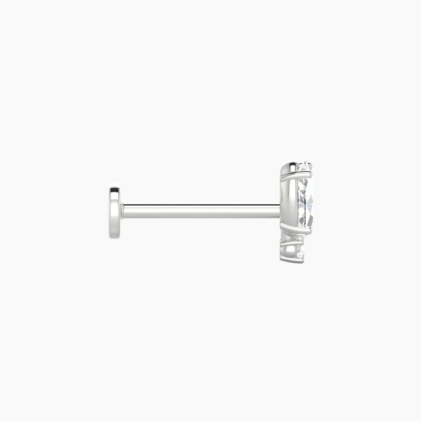 Kali | 18k White Gold 6.5 mm 8 mm Diamond Piercing