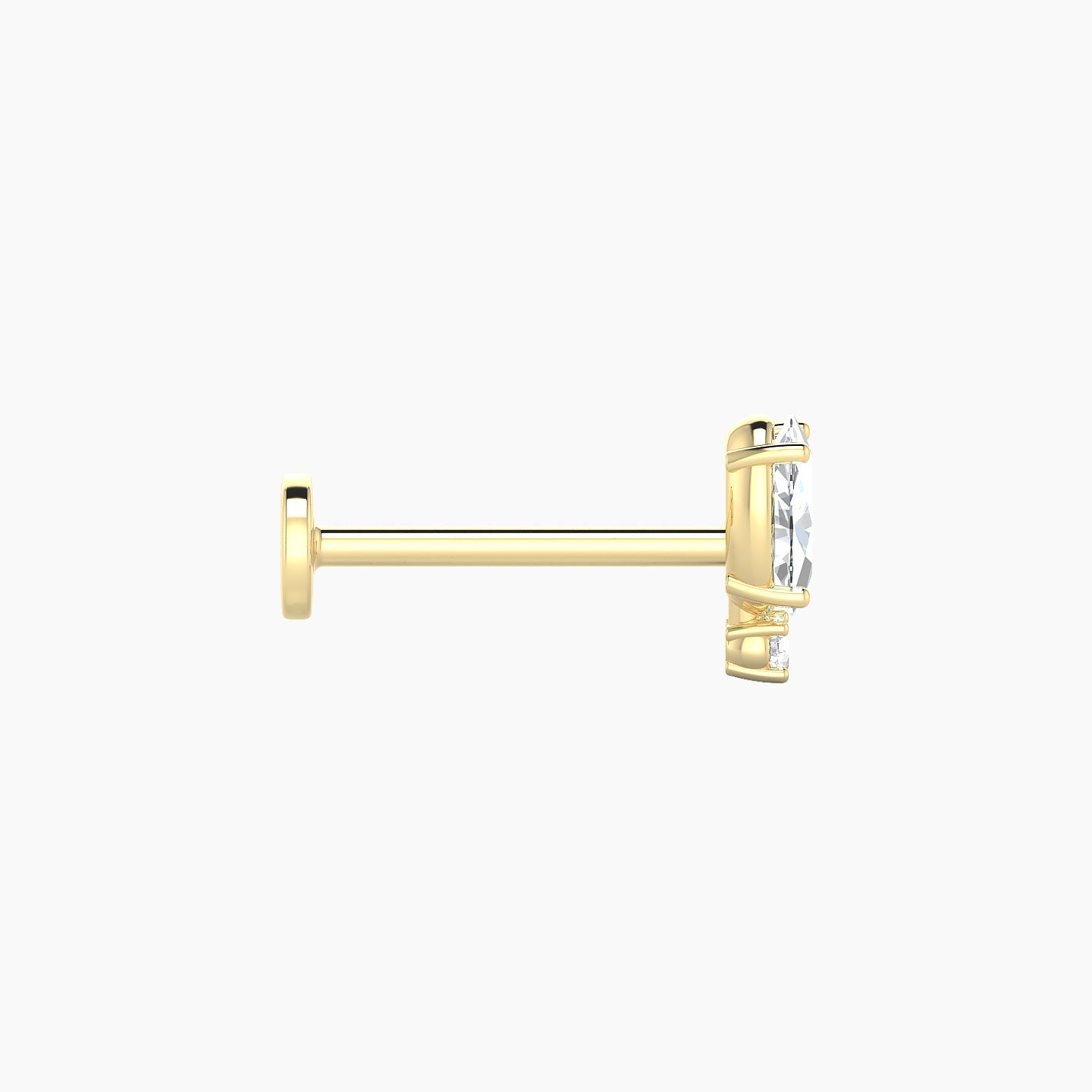 Kali | 18k Yellow Gold 6.5 mm 8 mm Diamond Piercing