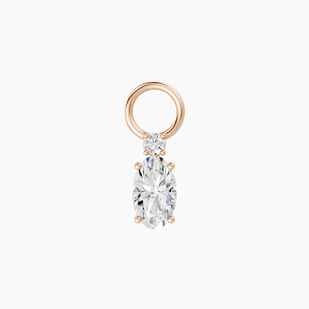 Kali | 18k Rose Gold 6.5 mm Diamond Charm