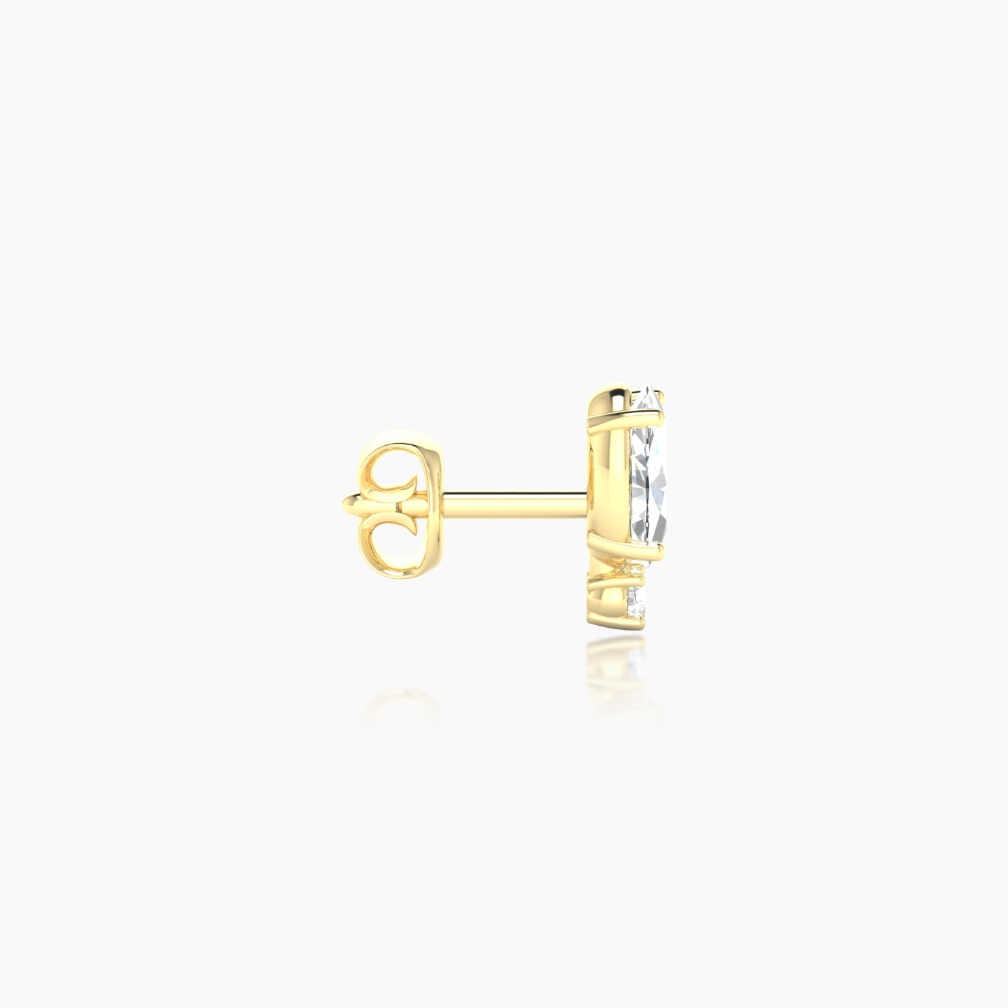 Kali | 18k Yellow Gold 6.5 mm Diamond Earring