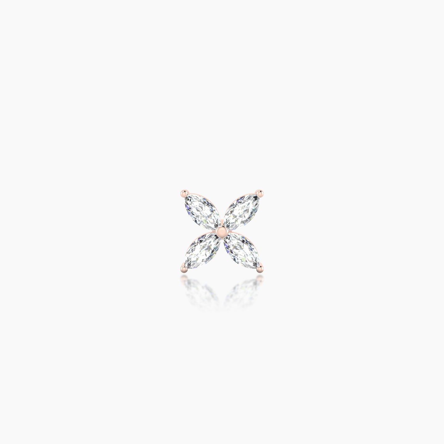 Kane | 18k Rose Gold 5 mm 5 mm Flower Diamond Piercing