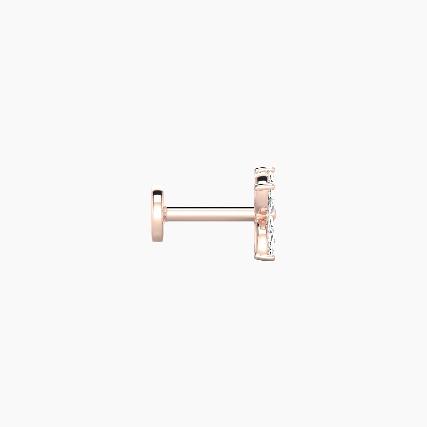 Kane | 18k Rose Gold 5 mm 5 mm Flower Diamond Piercing