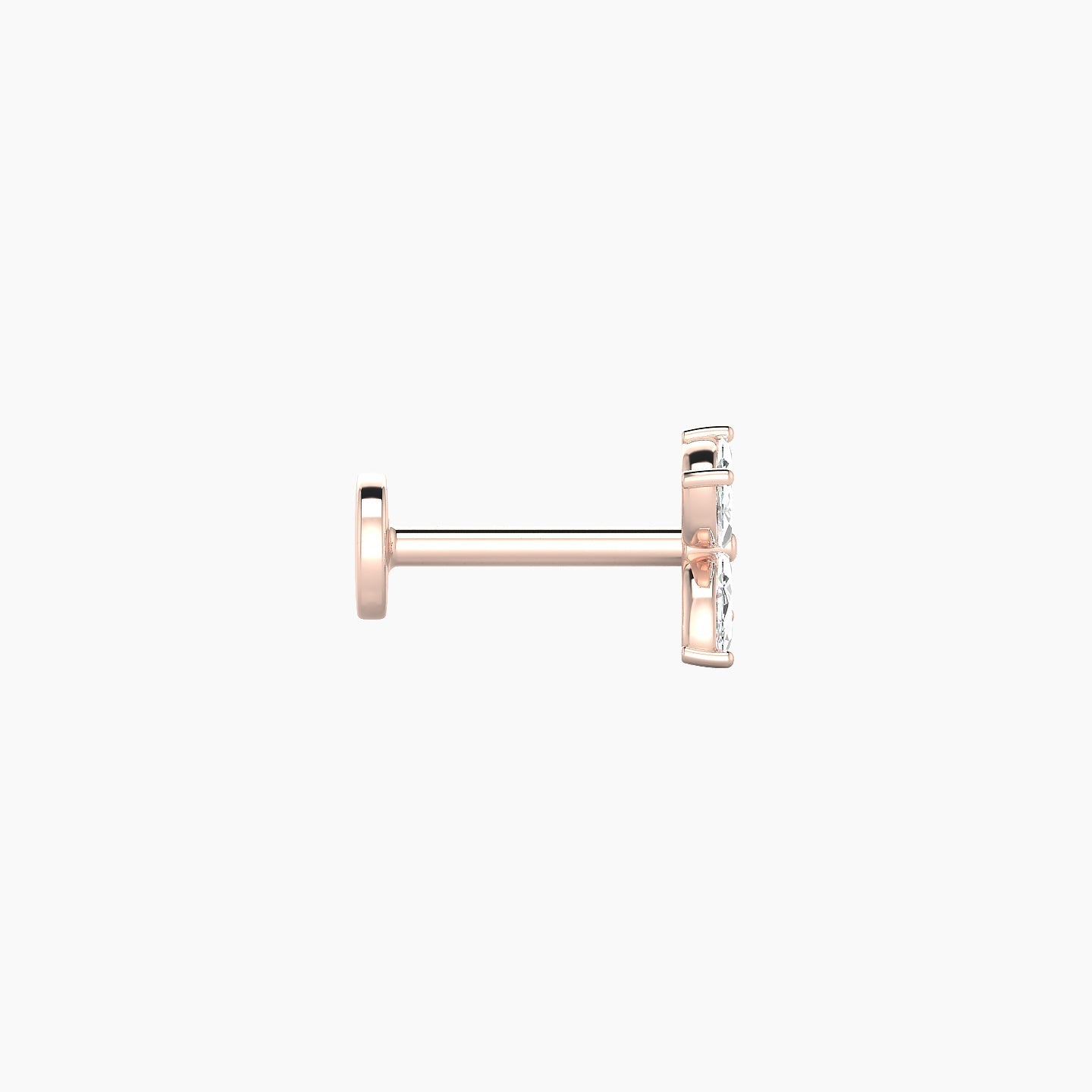 Kane | 18k Rose Gold 5 mm 6.5 mm Flower Diamond Piercing