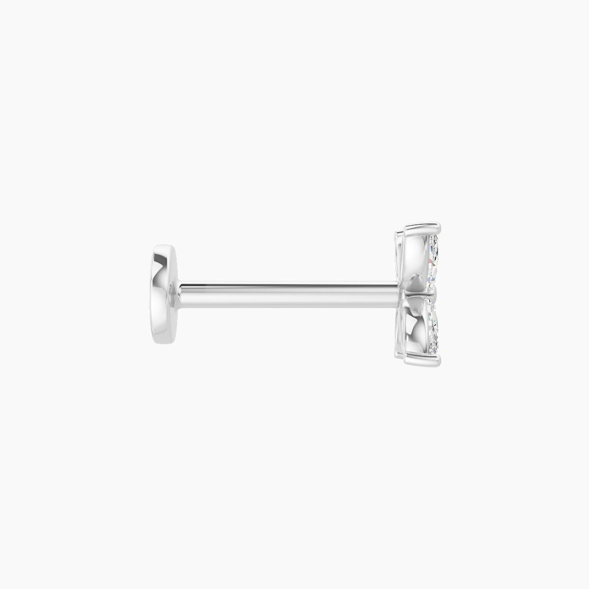 Kane | 18k White Gold 5 mm 8 mm Flower Diamond Piercing