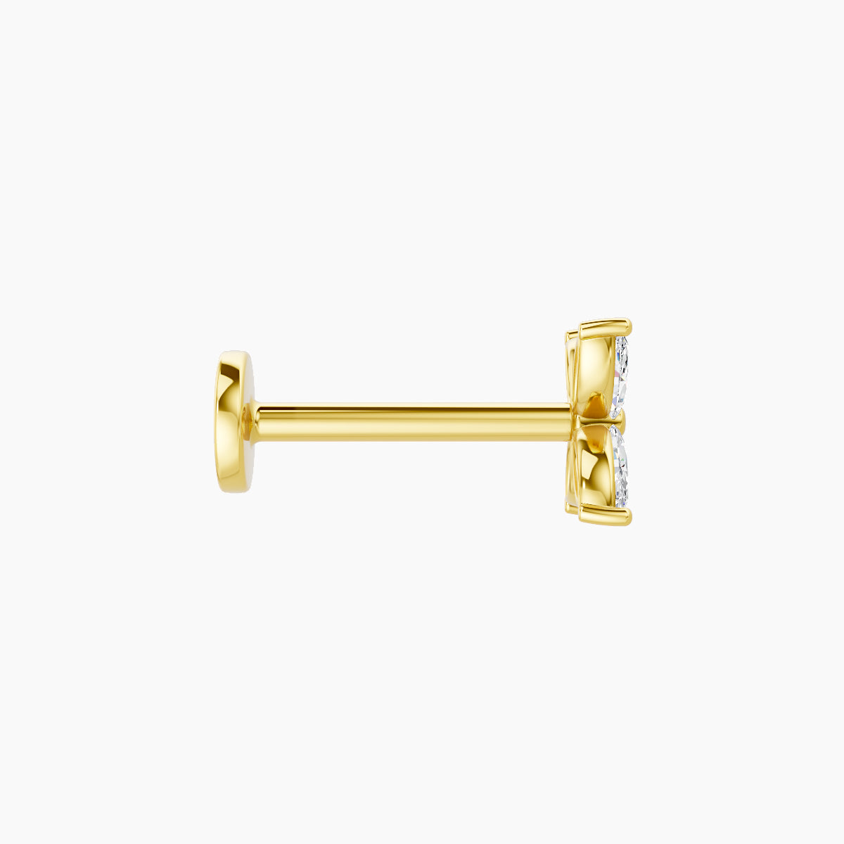Kane | 18k Yellow Gold 5 mm 8 mm Flower Diamond Piercing
