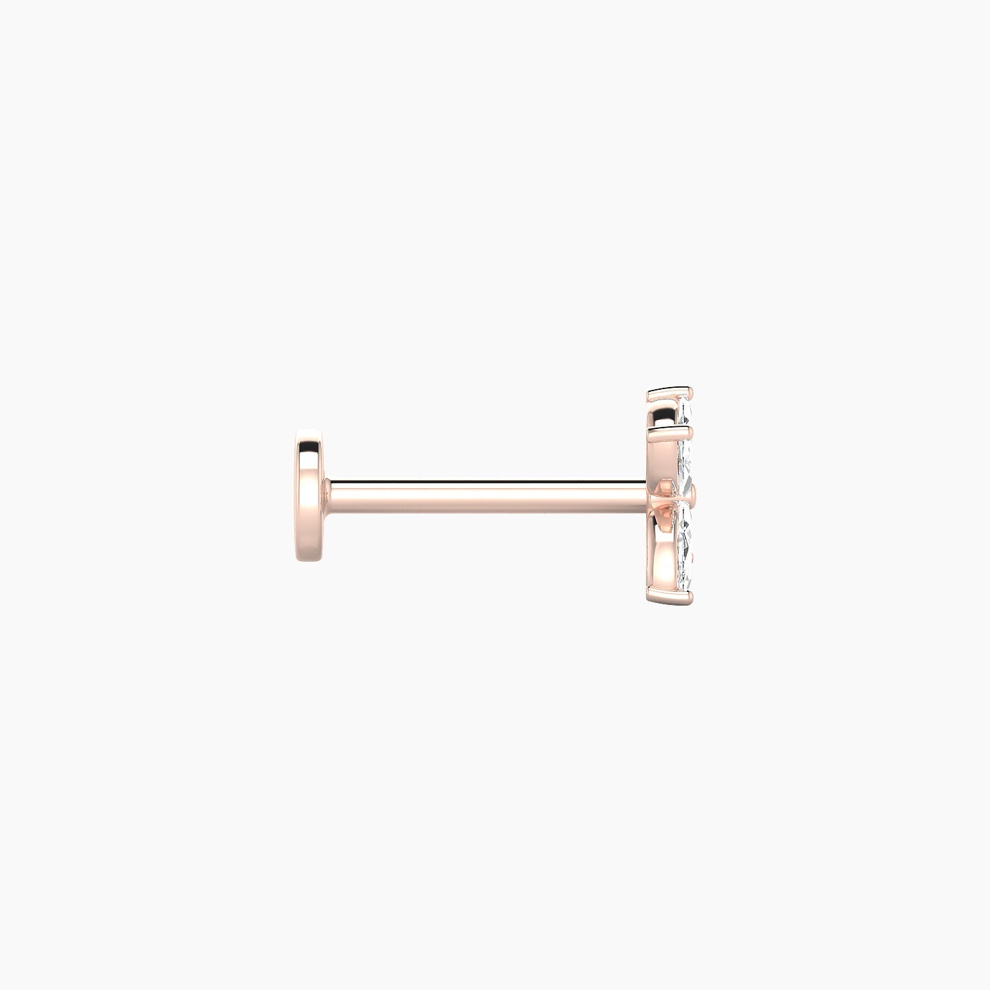 Kane | 18k Rose Gold 5 mm 8 mm Flower Diamond Piercing