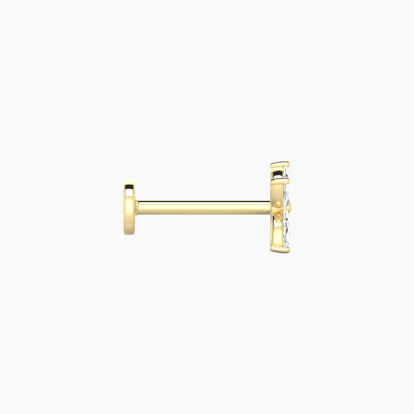 Kane | 18k Yellow Gold 5 mm 8 mm Flower Diamond Piercing