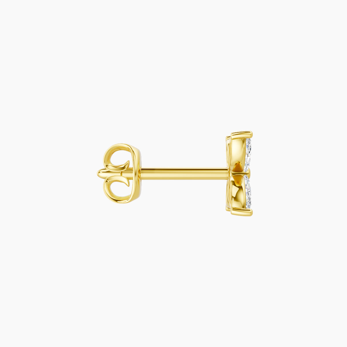 Kane | 18k Yellow Gold 5 mm Flower Diamond Earring
