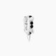 Kuan | Spike Black Diamond Hoop Piercing