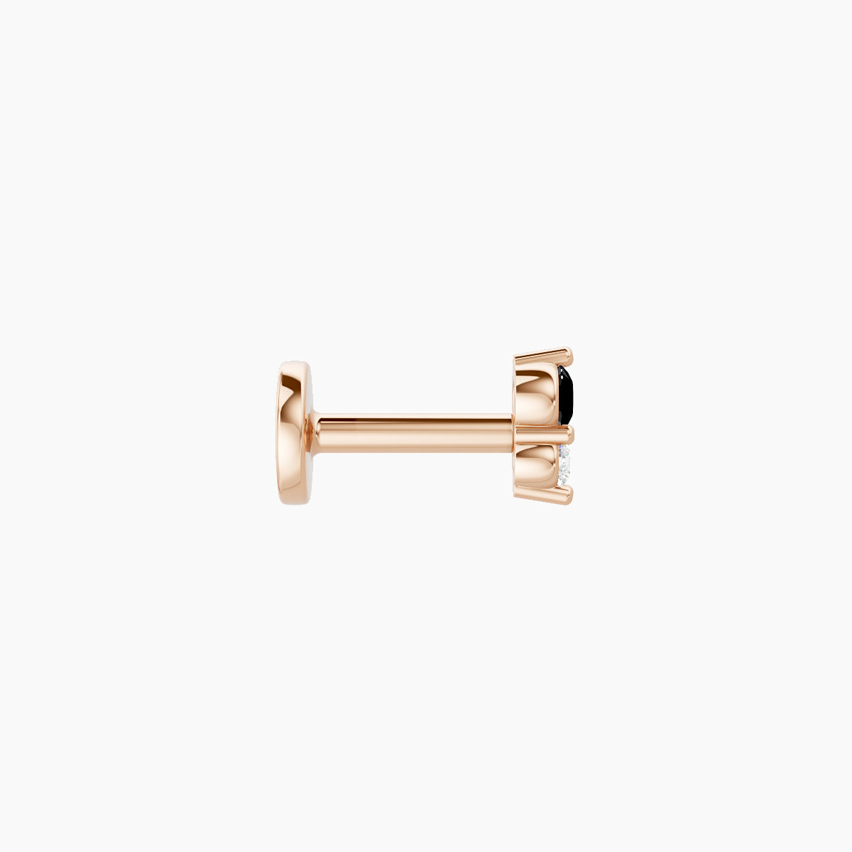 Laetitia | 18k Rose Gold 5 mm 4 mm Black Diamond & Diamond Piercing