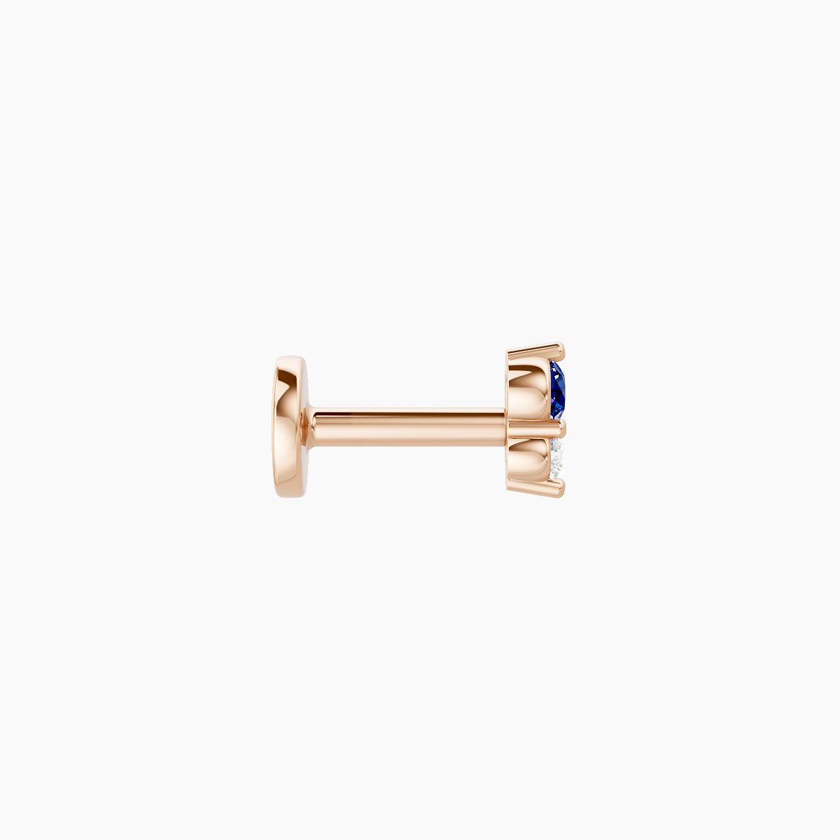 Laetitia | 18k Rose Gold 5 mm 4 mm Sapphire & Diamond Piercing