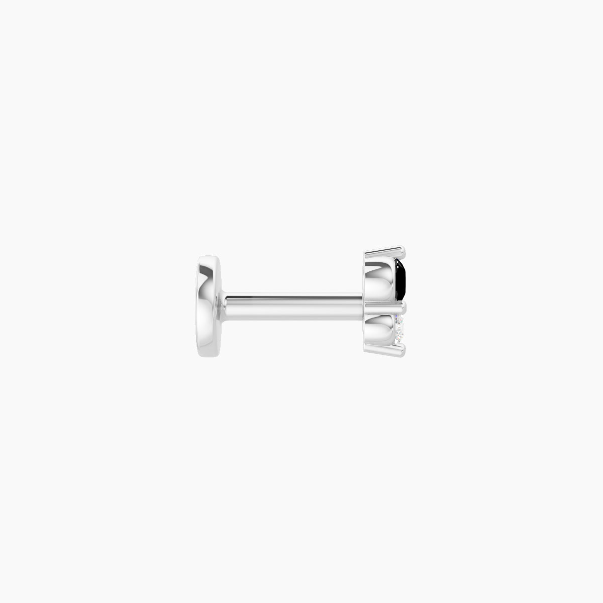 Laetitia | 18k White Gold 5 mm 4 mm Black Diamond & Diamond Piercing
