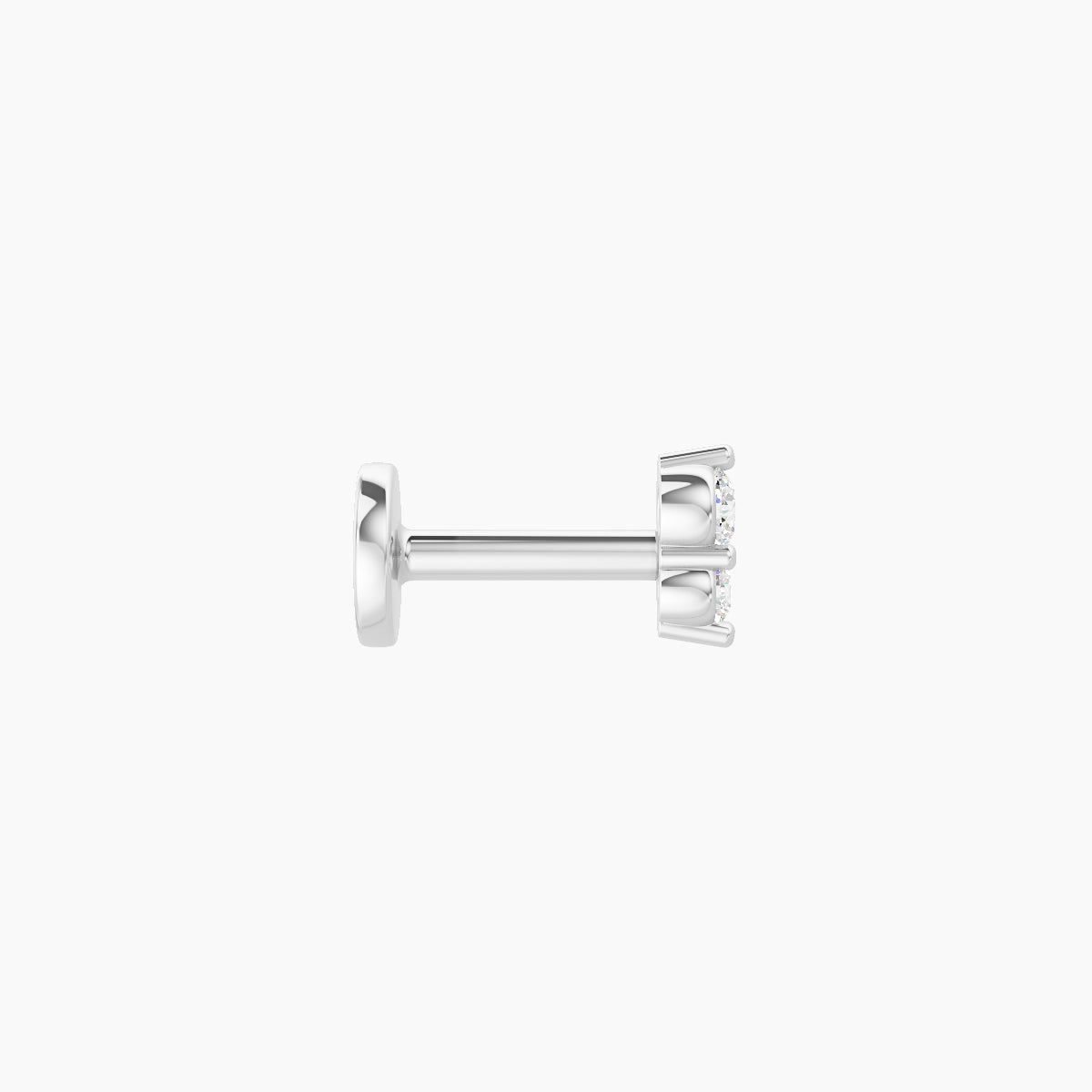 Laetitia | 18k White Gold 4 mm 5 mm Diamond Piercing