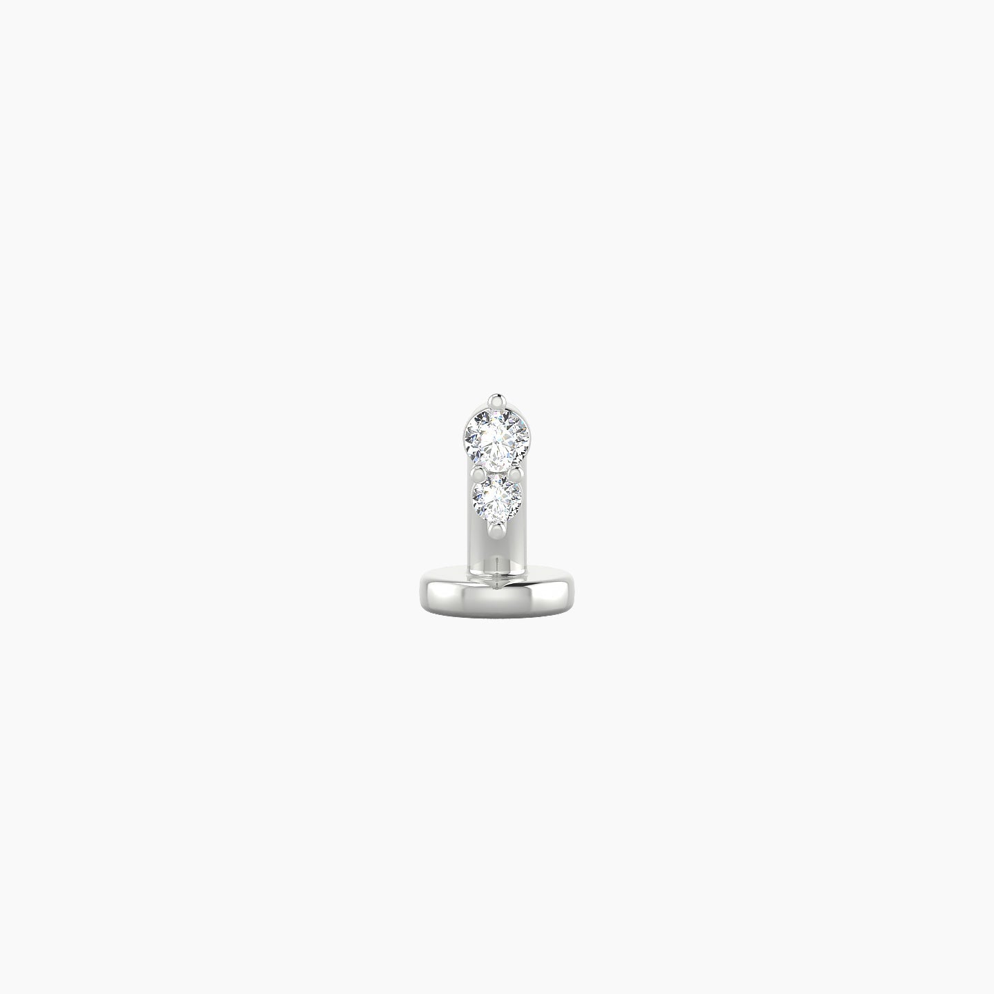 Laetitia | 18k White Gold 4 mm 6 mm Diamond Floating Navel Piercing