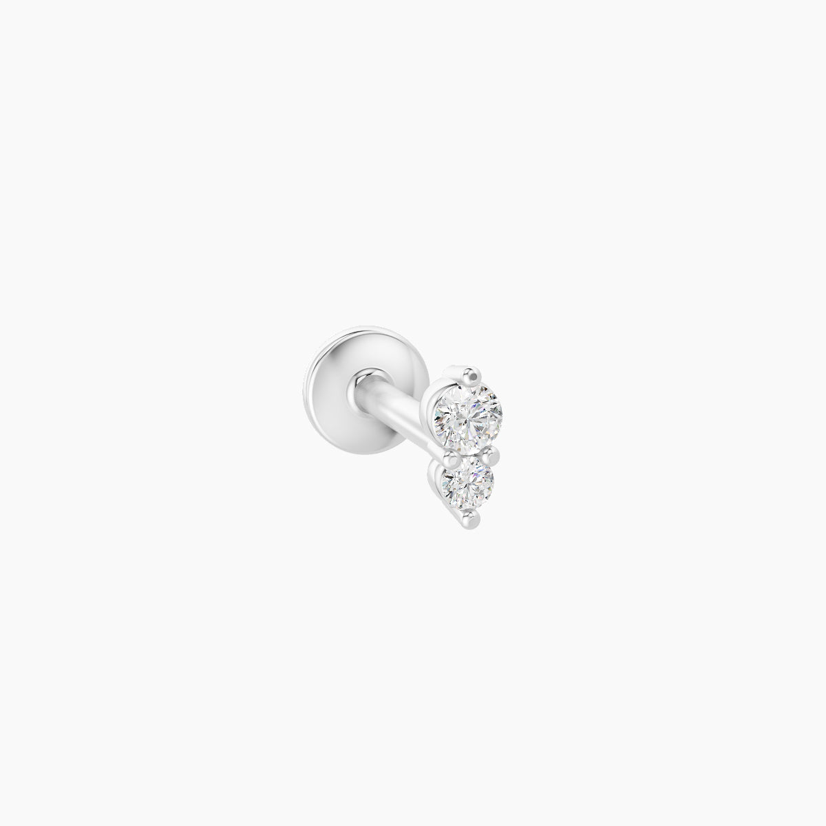 Laetitia | 18k White Gold 4 mm 6.5 mm Diamond Piercing