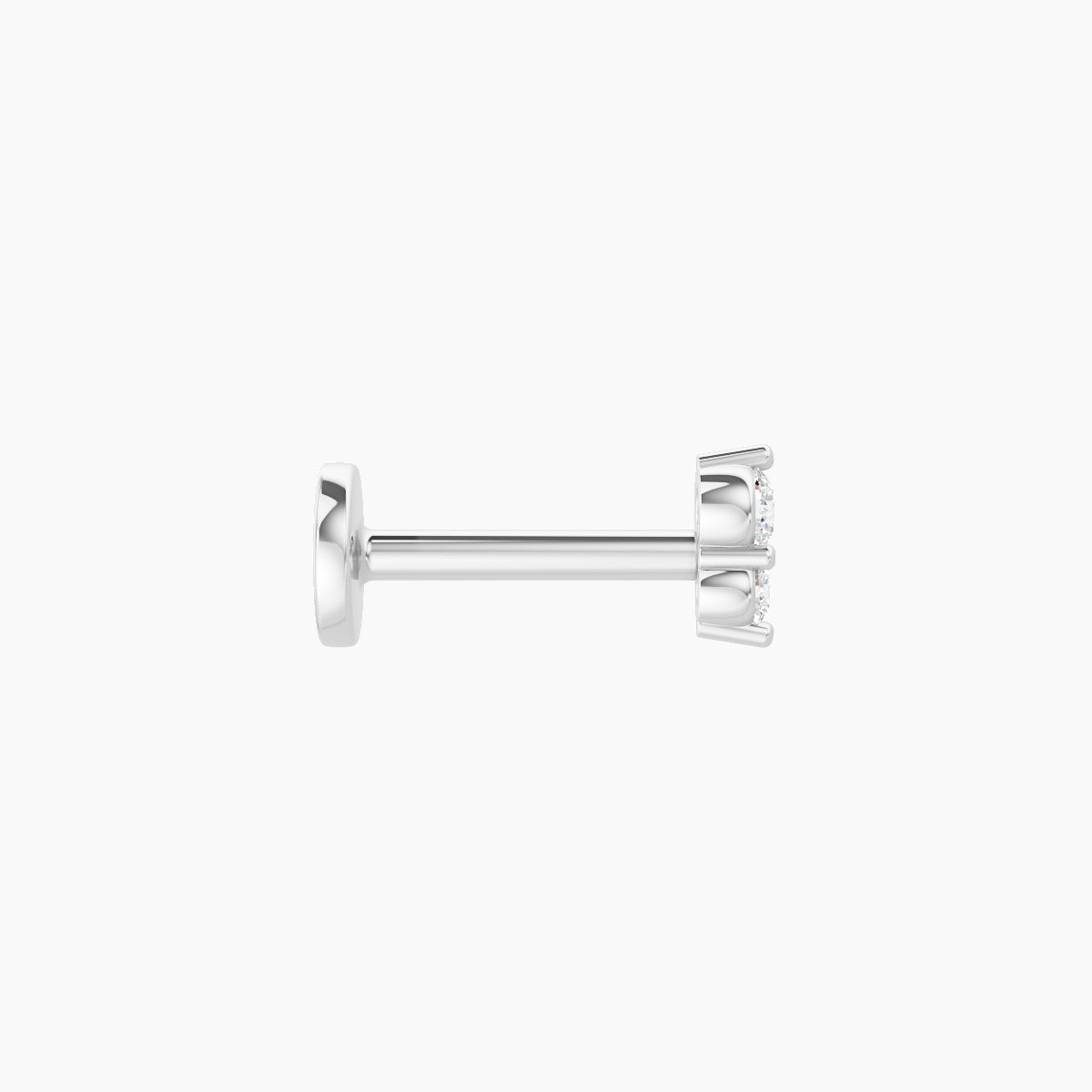 Laetitia | 18k White Gold 4 mm 6.5 mm Diamond Piercing
