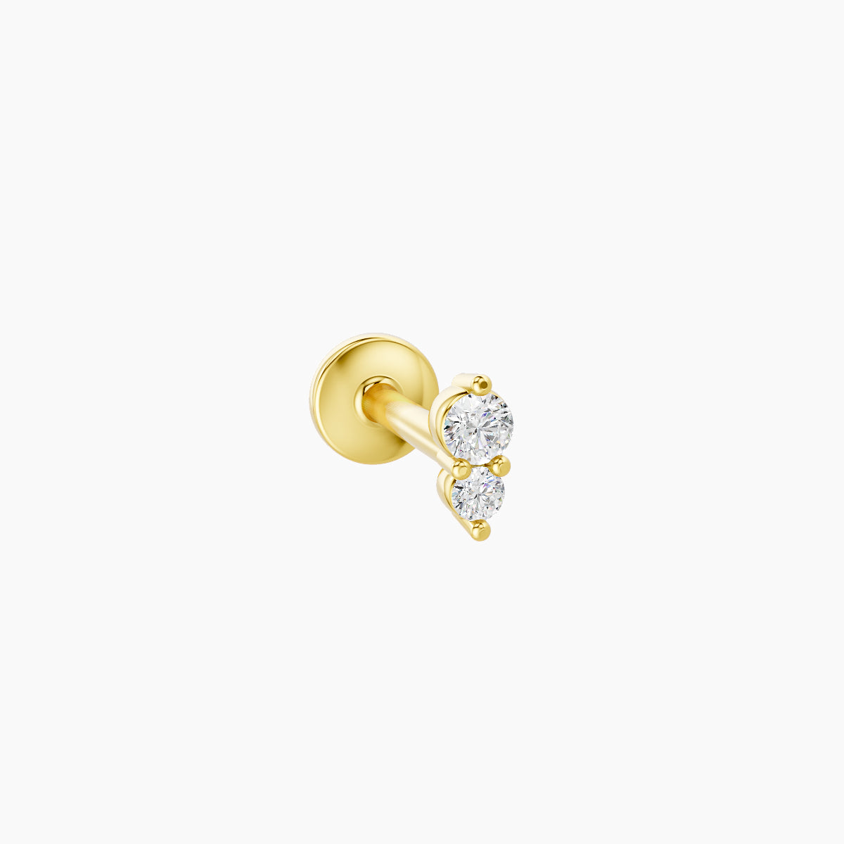 Laetitia | 18k Yellow Gold 4 mm 6.5 mm Diamond Piercing