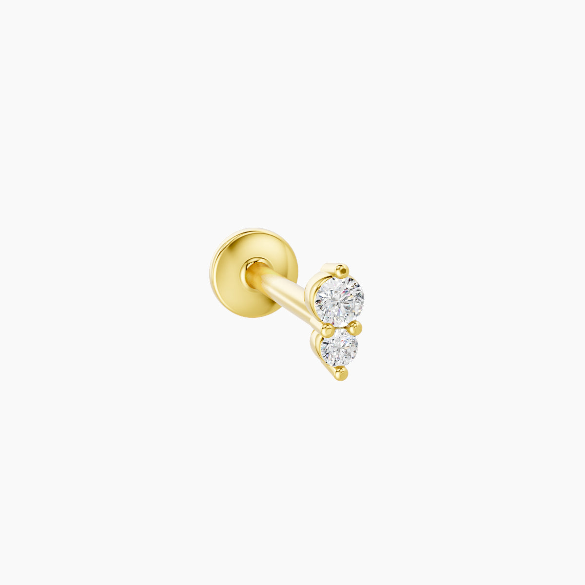 Laetitia | 18k Yellow Gold 4 mm 8 mm Diamond Piercing