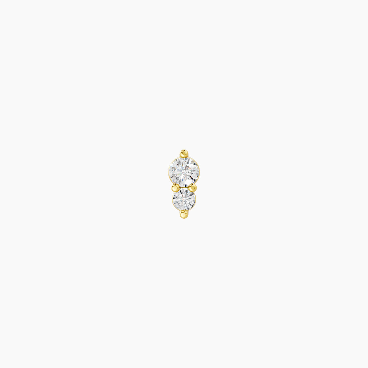 Laetitia | 18k Yellow Gold 4 mm Diamond Earring