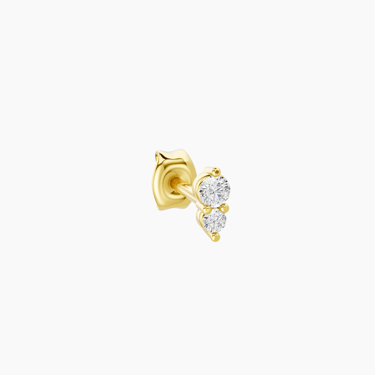 Laetitia | 18k Yellow Gold 4 mm Diamond Earring