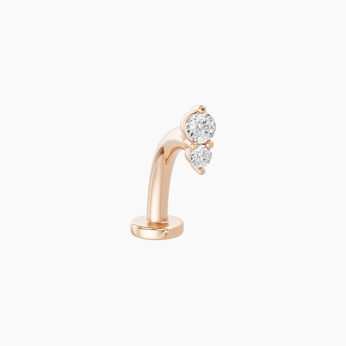 Laetitia | 18k Rose Gold 4.5 mm 10 mm Diamond Floating Navel Piercing