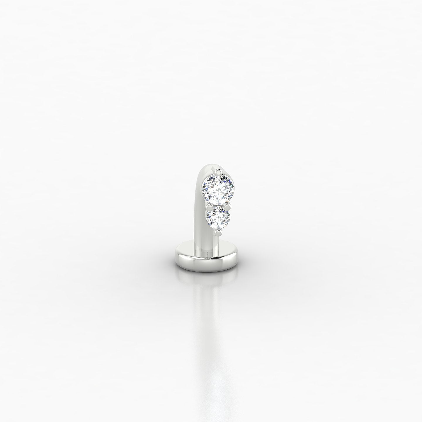 Laetitia | 18k White Gold 10 mm 5 mm Diamond Floating Navel Piercing